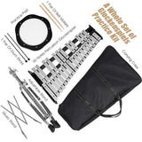 30 Notes Percussion Glockenspiel Bell Kit, Adjustable Height Xylophone with Practice Pad Mallets Sticks Stand Carrying Bag