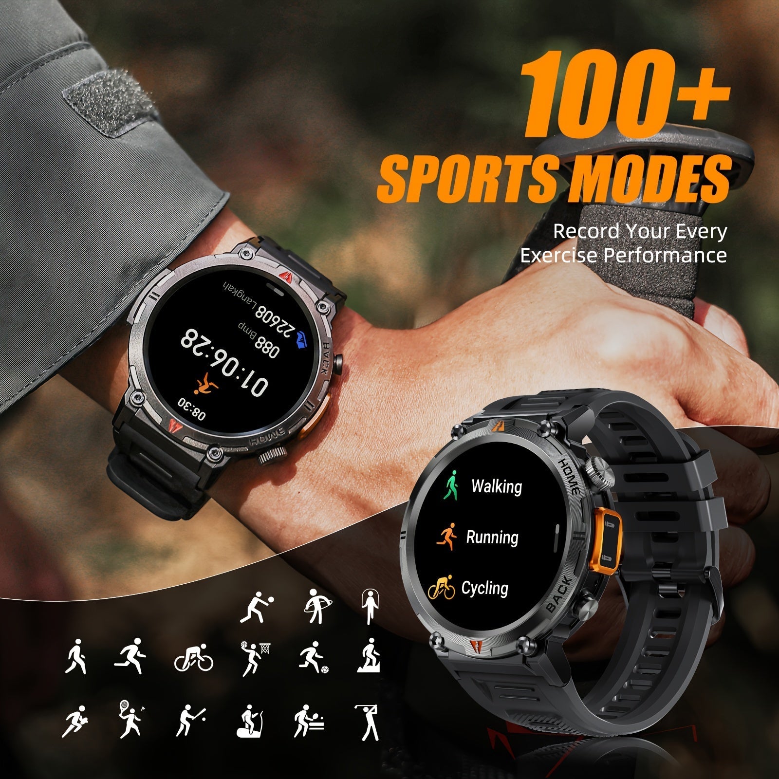 Merchpublic Sports Smart Watch For Men Make Calls, Outdoor Watch
