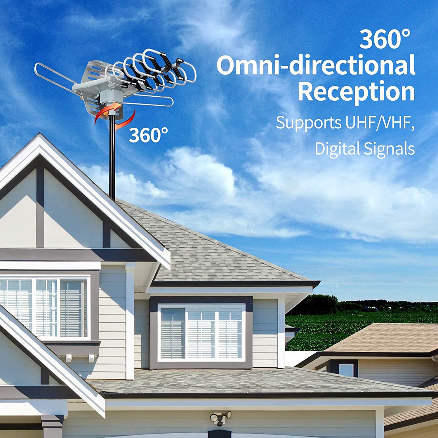 Outdoor Tv Antenna - #2024 Upgraded 4K Quality Improved Range Antenna