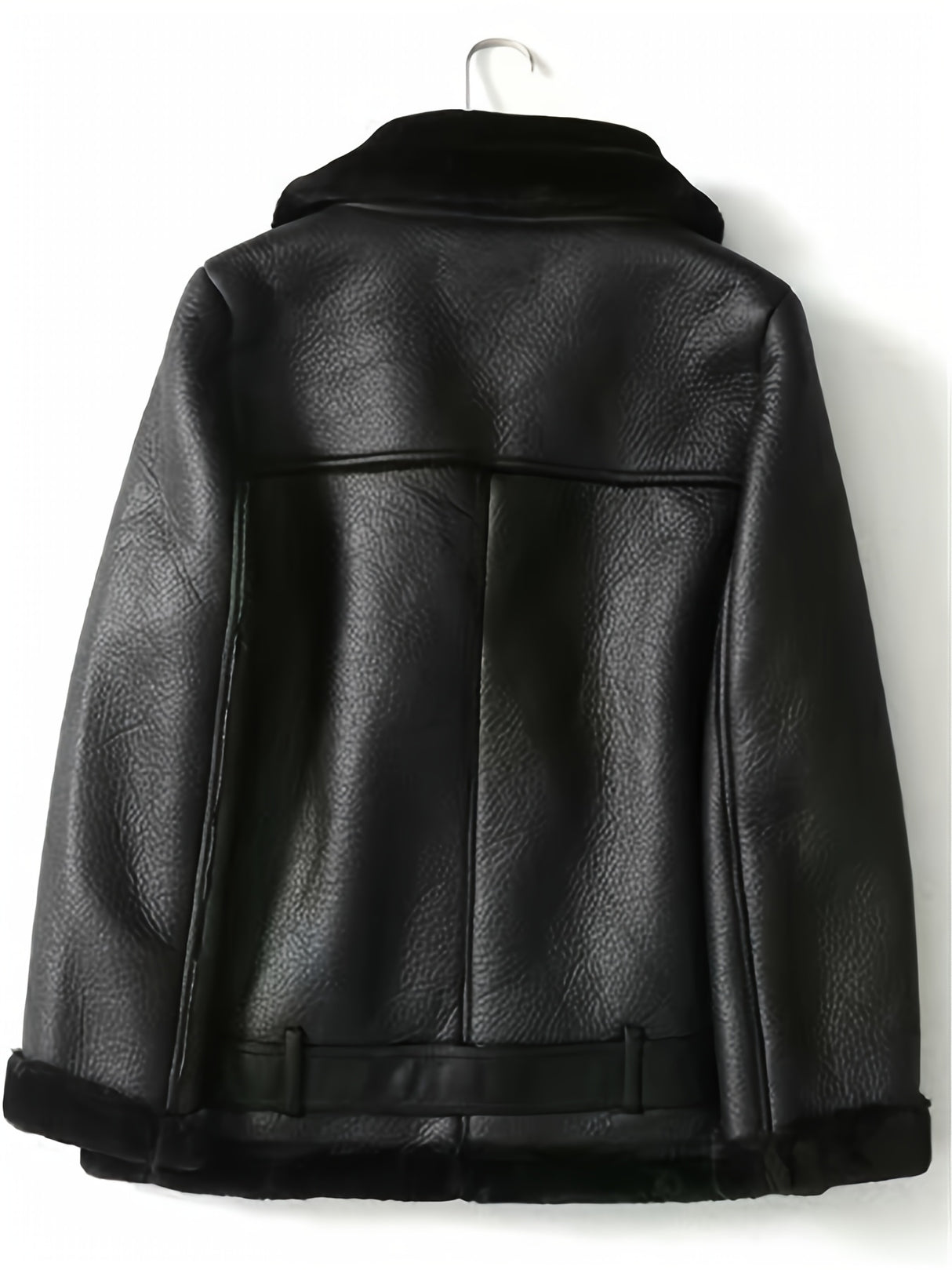 Women’s Creative Style Winter Motorcycle Jacket – Warm Fleece, Slim Fit