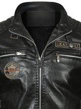 Men’s Vintage Biker Jacket – Full Zip Warm Lined Jacket