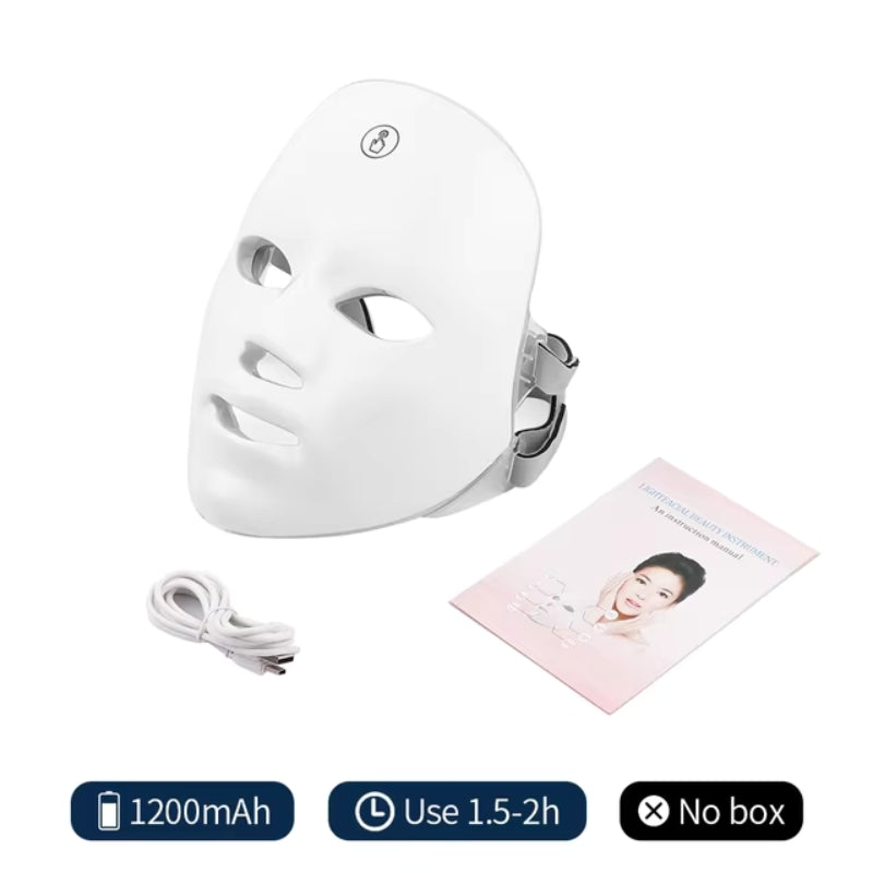 7-in-1 LED Photon Light Therapy Mask - Face Mask Light for Skin Care Beauty Cool Gadgets