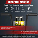Air Resistance Upright Bike with LCD Monitor, Phone Holder & Built-in Wheels, Fully Adjustable Stationary Exercise Fan Bike