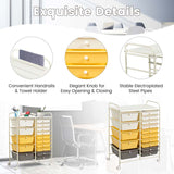 15-Drawer Storage Drawer Cart Tools Scrapbook Paper Organizer Cart Office School Utility Cart Rolling Storage Cart with Wheels