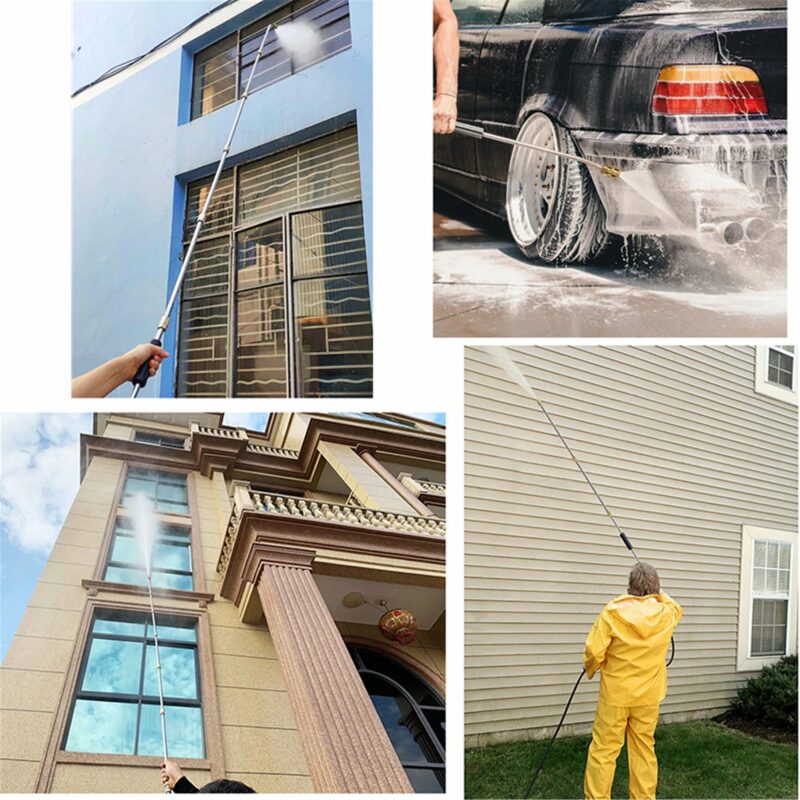 Telescoping High Pressure Washer Wand Set | 4000 PSI, 7 Nozzle Tips & Ideal for Gutter, Roof, and Hard-to-Reach Cleaning