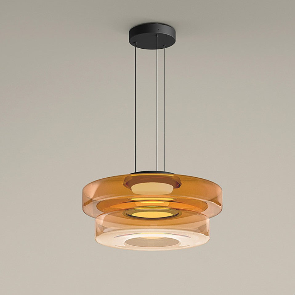 Bauhaus Style Glass Pendant Light Fixture for Kitchen Island & Dining Room