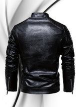 Men’s Vintage Biker Jacket – Full Zip Warm Lined Jacket