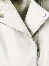Women’s Biker Jacket – Chic Motorcycle Zip-Up Coat