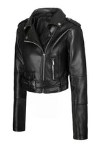 Women’s Biker Jacket – Chic Motorcycle Zip-Up Coat