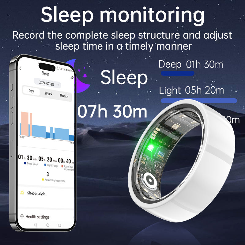KR001 Health Smart Ring 5-day Battery Life Sports Heart Rate Blood Oxygen Blood Pressure Sleep Health Tracker
