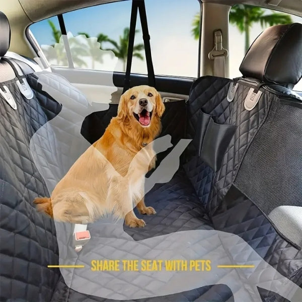 Dog Car Seat with Hard Bottom & Back Seat Extender for Travel | Car Seat Protection for Large Dogs