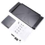 Adjustable Laptop Stand for Bed, Couch & Desk - Ergonomic Design with Cooling Function for Comfort and Productivity