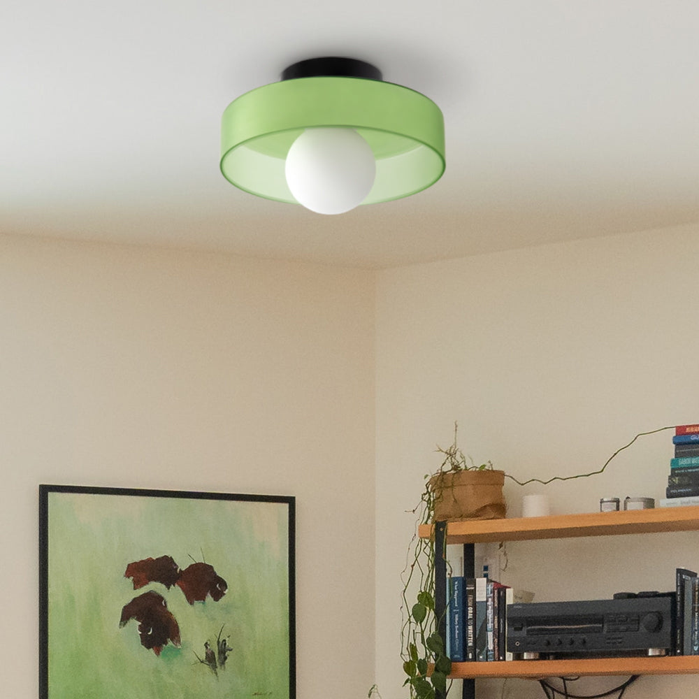 Modern Round LED Ceiling Light Fixture - Energy-Efficient Lighting for Living Room & Kitchen Spaces