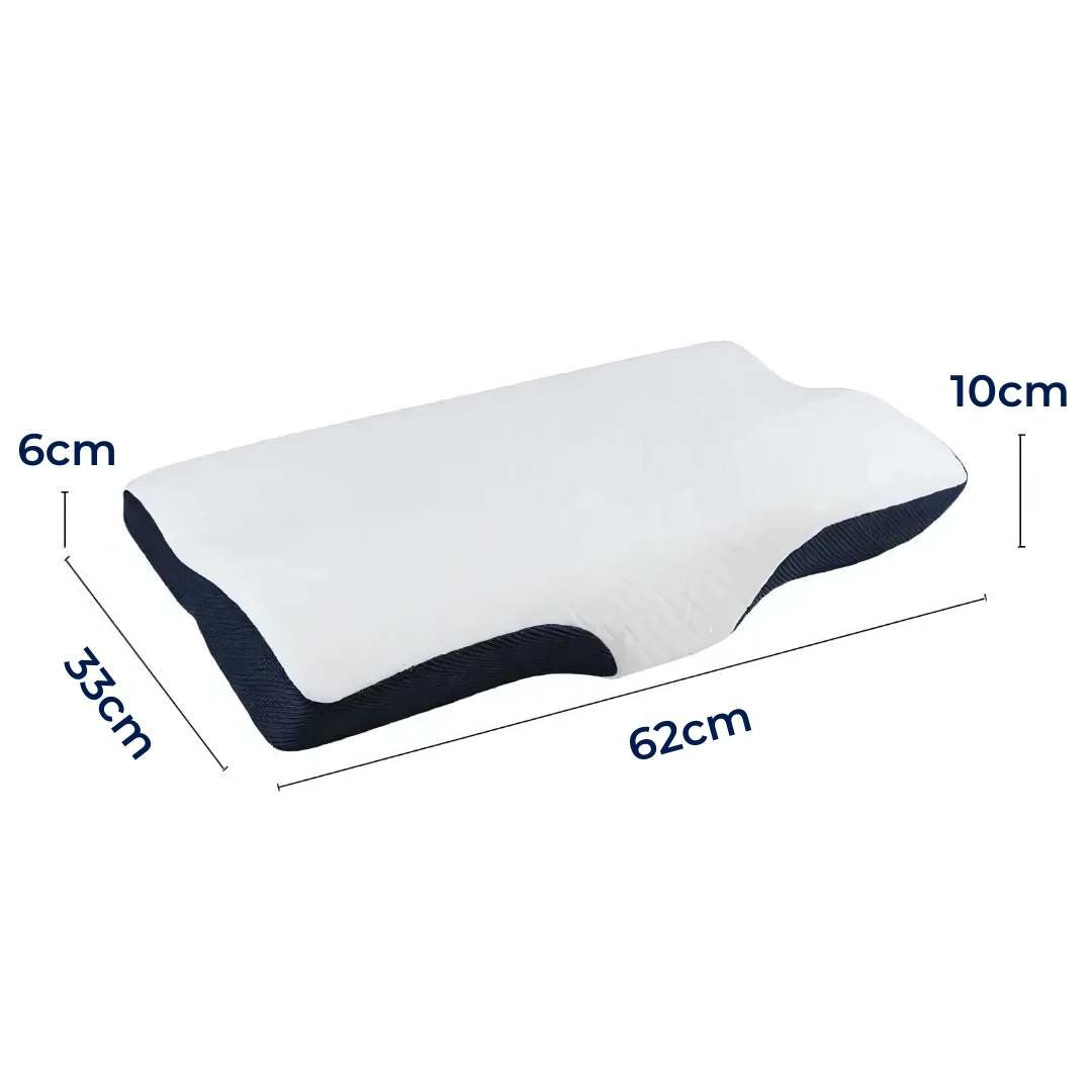 Memory Foam Neck Support Pillow - Contoured Design for Neck Pain Relief & Improved Sleep Quality
