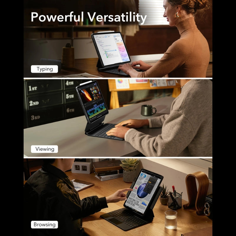 360 Magnetic Keyboard Case For iPad