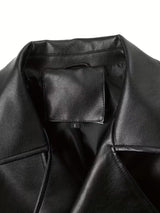 Women’s Chic Crop Jacket – Lightweight Casual Coat with Lapel Collar
