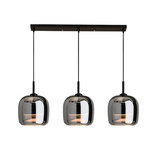 Nordic Black Glass Pendant Light Fixture - Modern Hanging Lamp for Kitchen Island & Dining Room