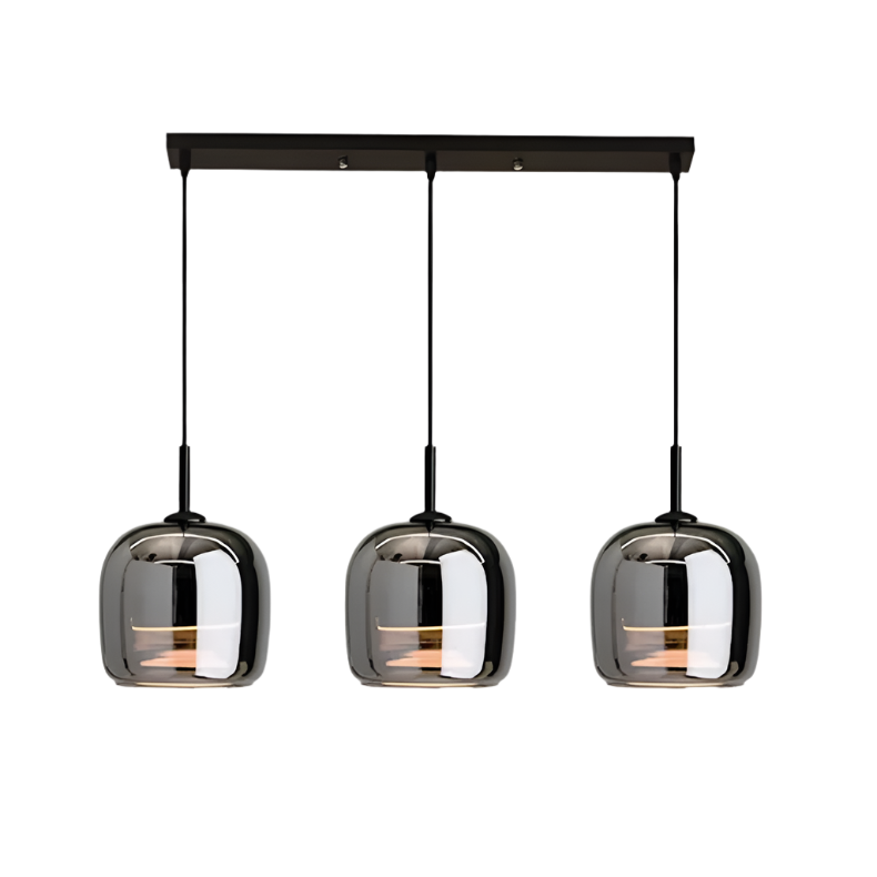 Nordic Black Glass Pendant Light Fixture - Modern Hanging Lamp for Kitchen Island & Dining Room