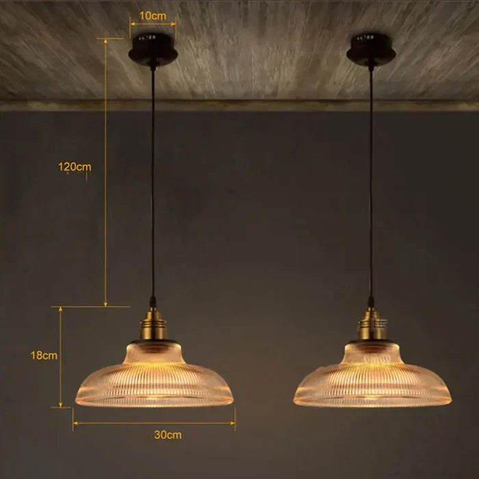 Glass Pendant Light | Adjustable Cable, Warm Light Effect & Ideal for Kitchen and Dining Spaces