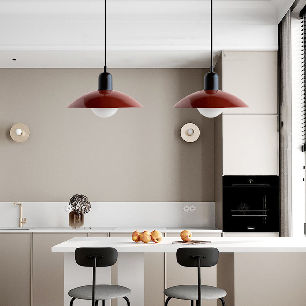 LED Bauhaus Pendant Light Fixture - Colorful Macaron Design for Kitchen, Dining Room & Modern Interiors
