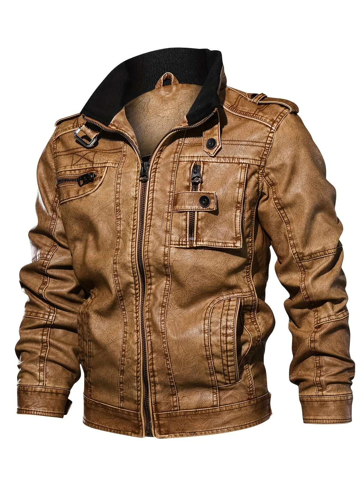 Men’s Vintage Pilot Jacket – Retro Motorcycle Style, Lightweight Casual Outerwear