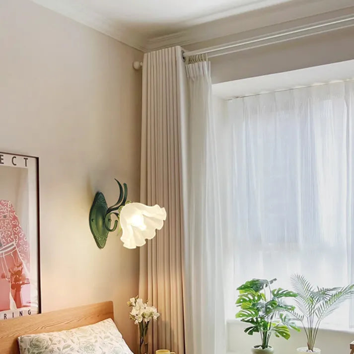 LED Lily of the Valley Flower Wall Lamp - Decorative Floral Light Fixture for Living Room & Bedroom Decor