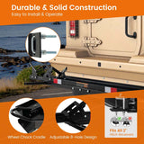 600LBS Motorcycle Hitch Carrier Fit Up to 7.5" Wide Tire, Motorcycle Carrier Hitch Mount w/Loading Ramp, Dirt Bike Trailer, Heavy Duty Motorcycle Rack