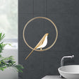Circle Pendant Lamp with Bird Motifs – Modern Lighting Fixture for Home Decor & Unique Ceiling Design