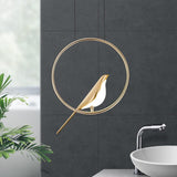 Circle Pendant Lamp with Bird Motifs – Modern Lighting Fixture for Home Decor & Unique Ceiling Design