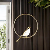 Circle Pendant Lamp with Bird Motifs – Modern Lighting Fixture for Home Decor & Unique Ceiling Design