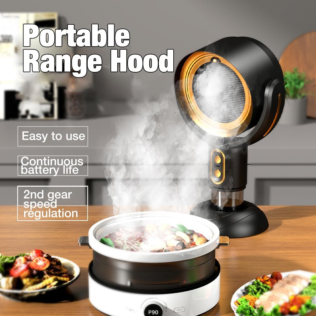 AetherVent | Portable Range Hood | Powerful Rechargeable Kitchen Exhaust Fan | Ideal for Any Space & Cooking Needs