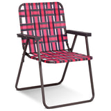 6-Pack Folding Beach Chairs, Fade Resistant Webbing Design, Portable Camping Chair, Foldable Patio Chair, Outdoor Lawn Chair
