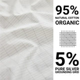Fitted Organic Earthing Grounding Sheet Bed - Earthing Mattress Cover with Silver Weave Technology