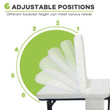 Folding Rollaway Bed with Mattress for Adult, Portable Guest Bed Frame with Adjustable 6 Position & Side Storage Pocket