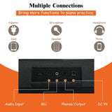 61 Key Keyboard Piano Starter Set with LCD Screen, Portable Digital Piano with Headphone, Foldable Piano Bench, Dual Power Supply