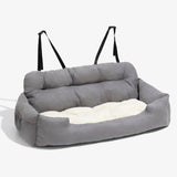 Travel Dog Car Bed with Safety Bolster | Large and Medium Sizes | Comfortable Travel Solution for Dogs
