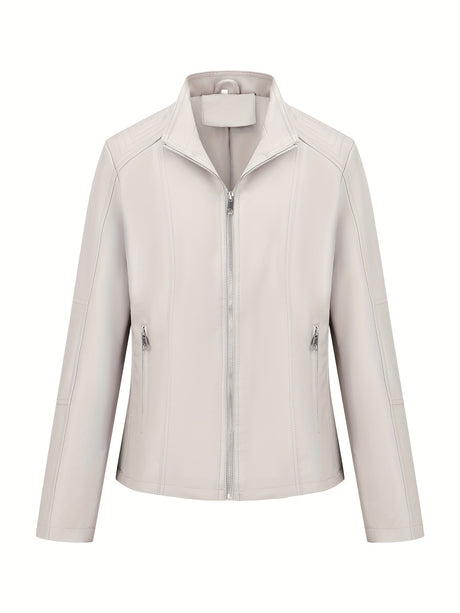 Women’s Casual Motorcycle Jacket – Simple & Versatile Everyday Outerwear
