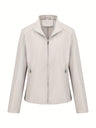 Women’s Casual Motorcycle Jacket – Simple & Versatile Everyday Outerwear