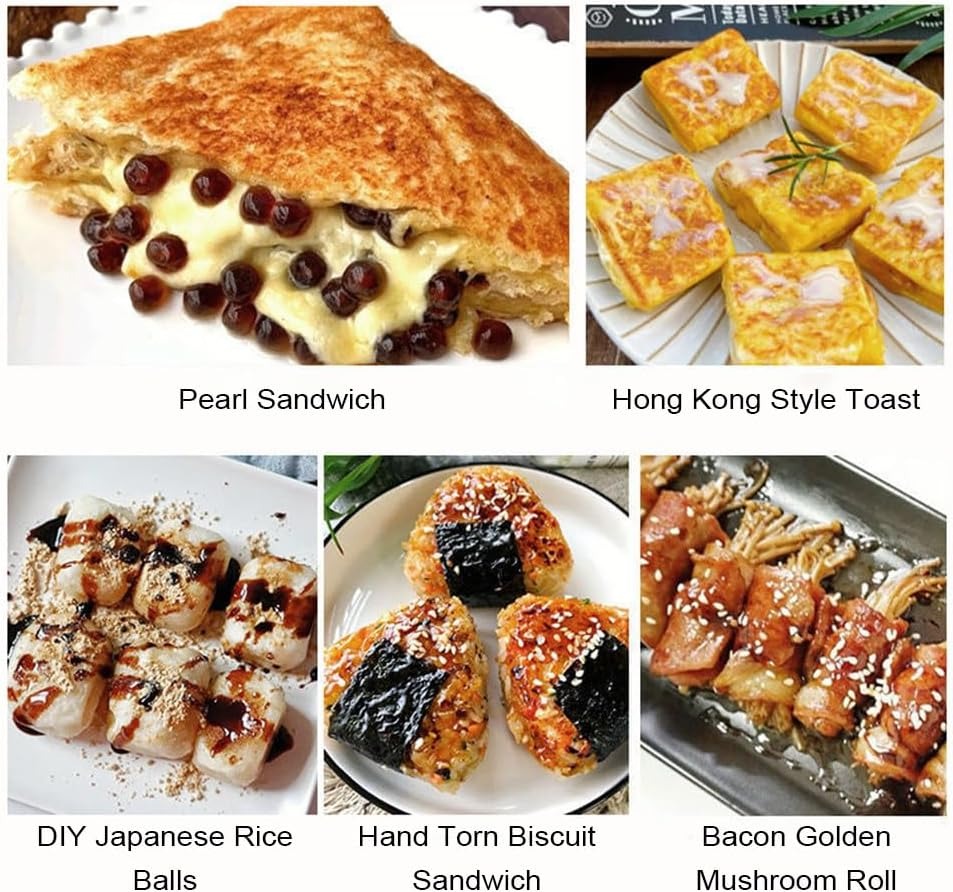 2-in-1 Sandwich Maker & Toaster | Non-Stick Auto-Sealing Plates for Quick Breakfasts, Snacks & Easy Cleanup