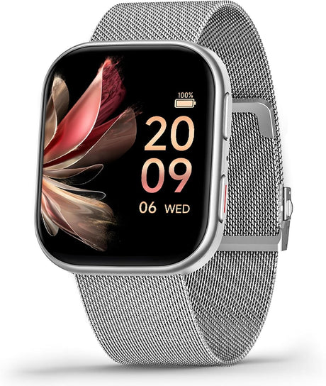 FITVII HM57 Health & Fitness Tracker (Answer/Make Calls), Smart Watch with HR+BP+SPO2 Monitor