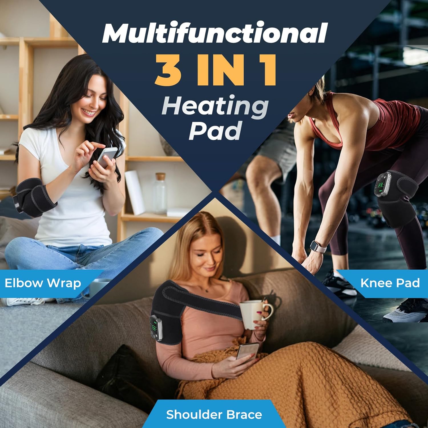 Vitaliotech 3-in-1 Wireless Massager With Heat