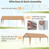 10 x 20 FT Heavy-Duty Steel Frame Carport Portable Garage Tent, All-Season Outdoor SUV Truck Car Canopy Boat Shelter