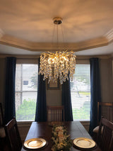 French Style Crystal Chandelier with Branch Design for Living Room & Dining Room Lighting