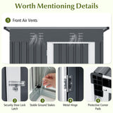 5 x 3 FT Outdoor Storage Shed, Galvanized Metal Tool House with Sloped Roof, 2 Vents, Lockable Door, Waterproof & Windproof Utility Tool Organizer