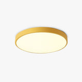 Modern Round LED Ceiling Lamp Pink Gray Metal Living Room
