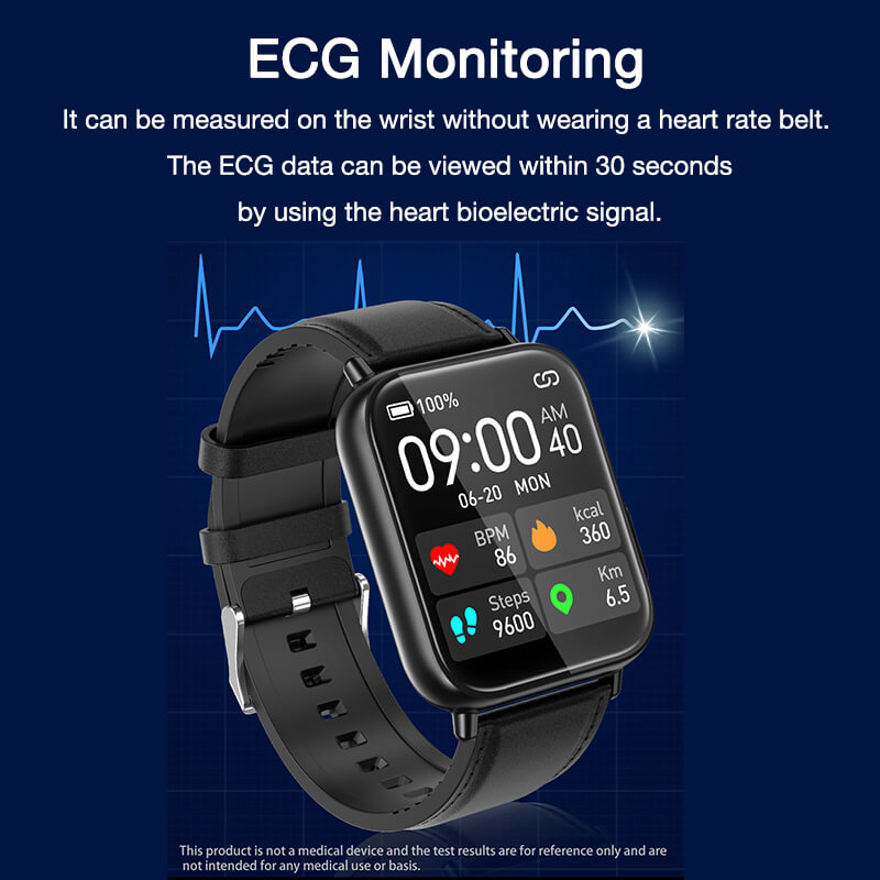 Merchpublic Smart Watch New ECG Blood Sugar Heart Rate Blood Pressure Sleep Monitoring Weather News Sports