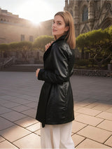 Women’s Spring Autumn Trench Coat Jacket – Lightweight Belted Commuter Outerwear