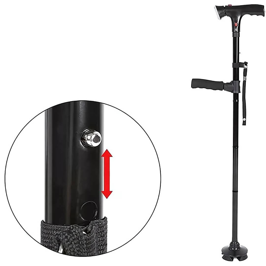 Folding Cane - Lightweight Telescopic Walking Stick for Seniors & Travelers - Collapsible Mobility Aid for Easy Transport