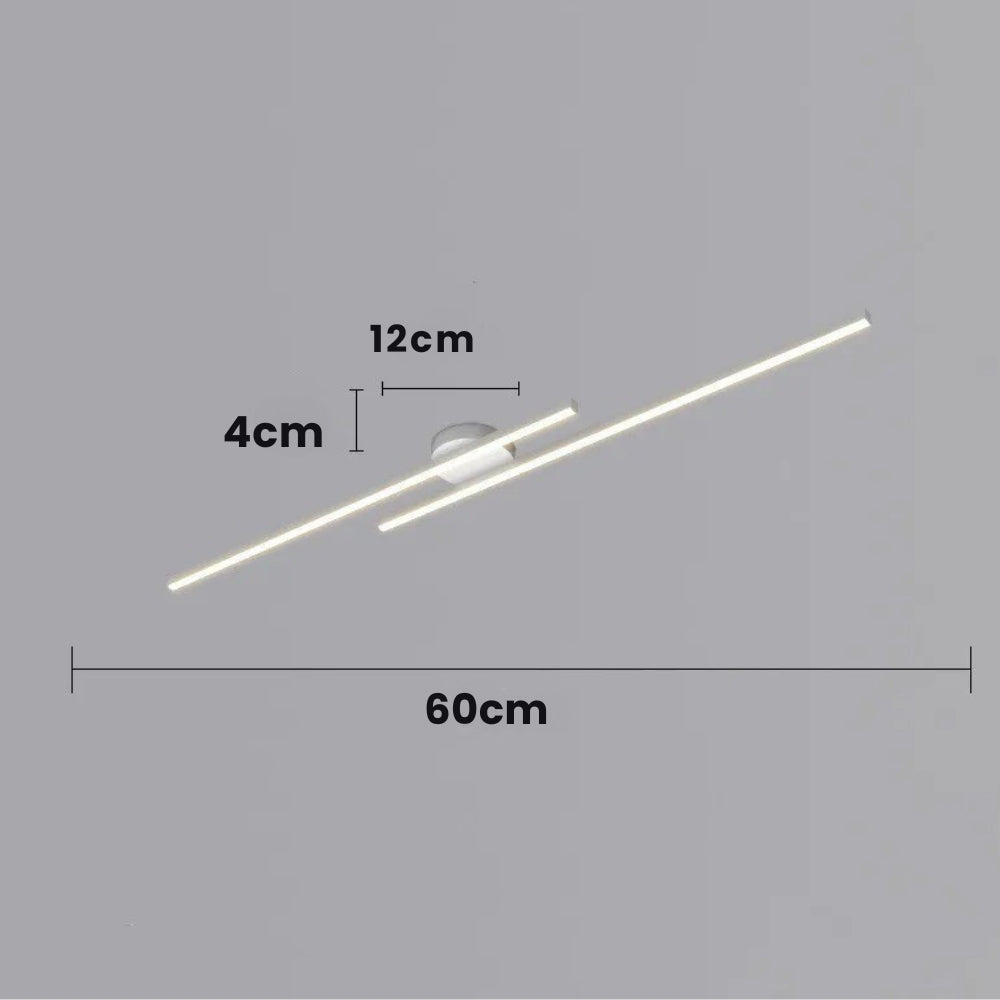 Minimalist Modern Hallway Lights – Long Strip Linear Ceiling Lamp, Close-to-Ceiling Chandelier, Remote Dimmable for Home Interiors