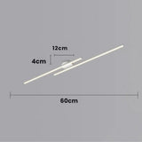 Minimalist Modern Hallway Lights – Long Strip Linear Ceiling Lamp, Close-to-Ceiling Chandelier, Remote Dimmable for Home Interiors